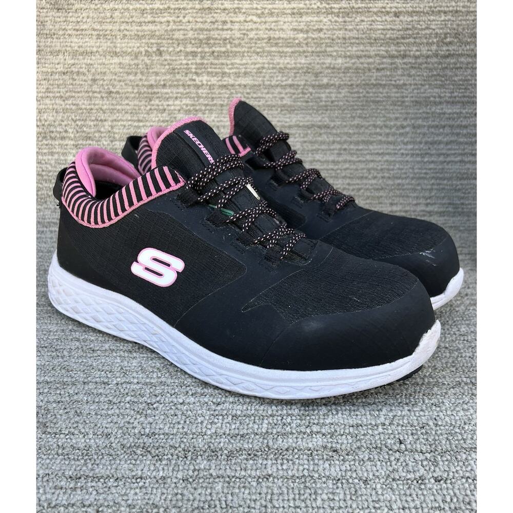 Skechers Athletic Work Shoes Aluminum Toe Slip Resistant Women’s Size 10 US